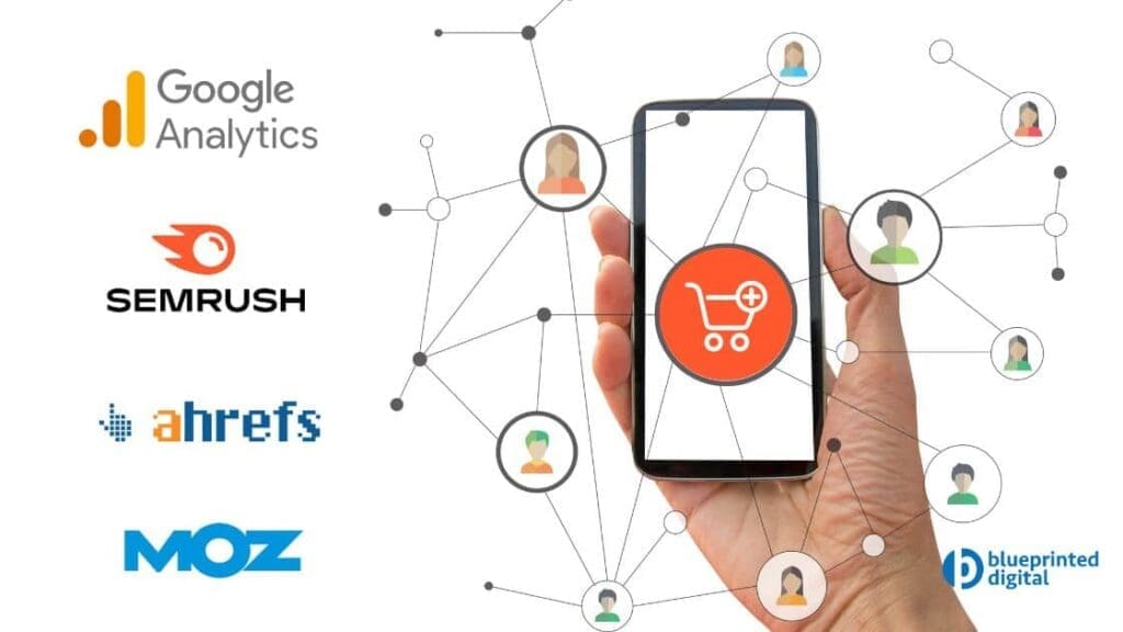 Some popular analytics tools for ecommerce websites include google analytics semrush ahrefs and moz blueprinted digital